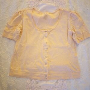 Peach Short Sleeve Cardigan